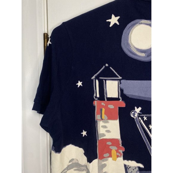 Polo Ralph Lauren Short Sleeve Polo Shirt Nautical Captain Sailor Bear Blue 2XL - Picture 12 of 15